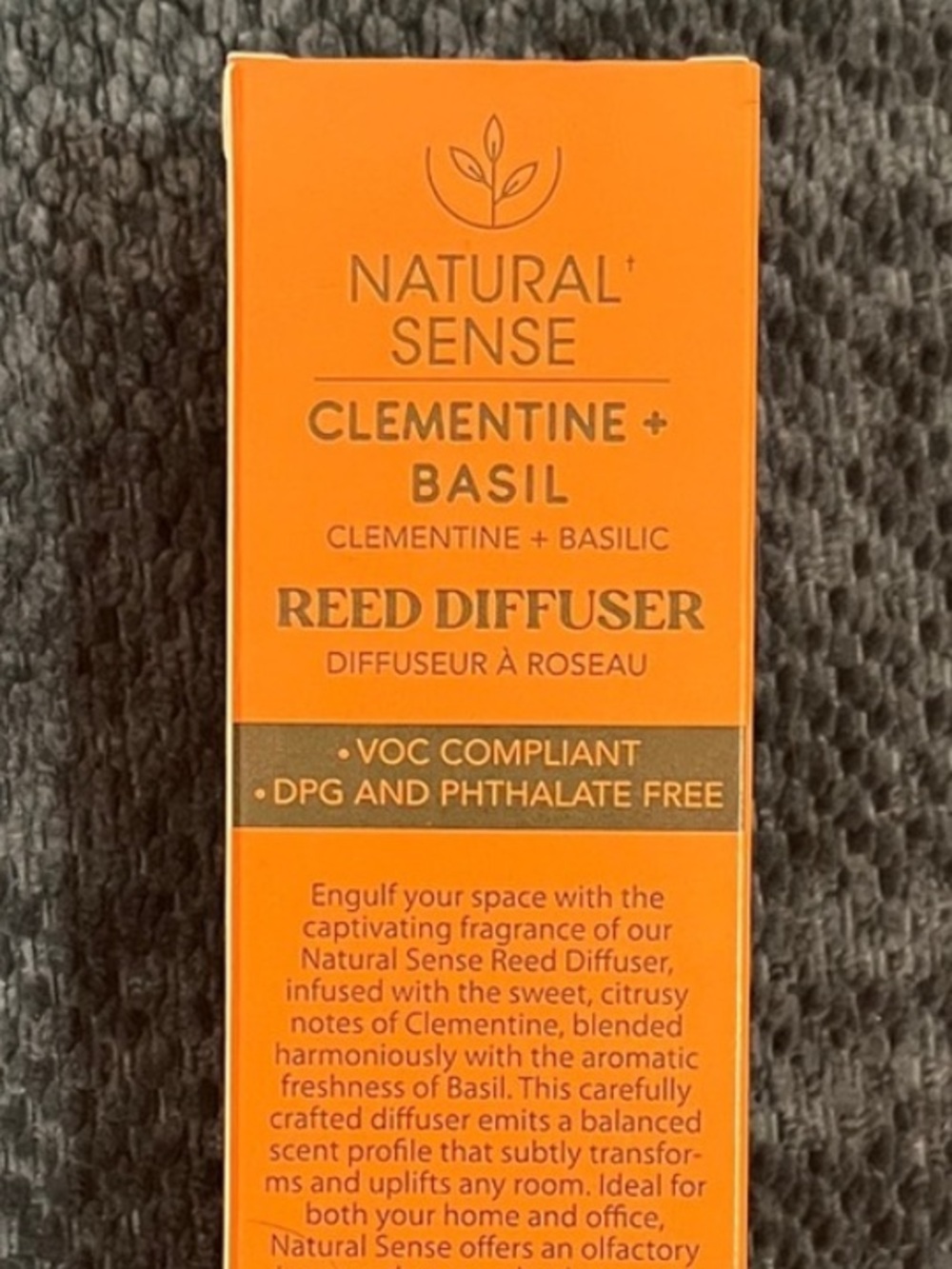 NWT Natural Sense Reed Diffuser Fragrance Clementine Orange Basil One Ounce - Picture 4 of 4